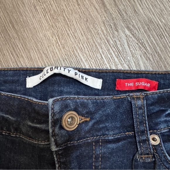 Celebrity Pink The Sugar Mid Rise Denim Jean Shorts Cuffed 5 / 27 - Picture 5 of 6